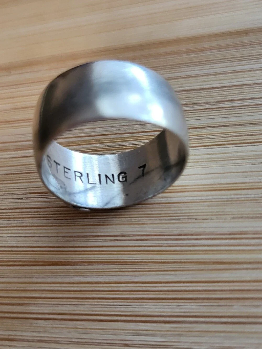 Vintage Sterling Silver Bates College Seal Signet Ring